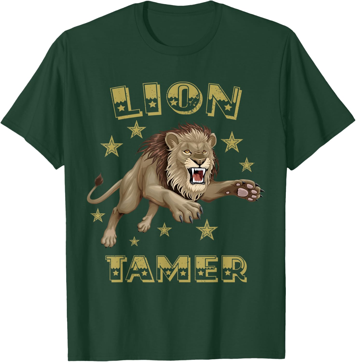 Lion Tamer Carnival Costume Theme Circus Staff Party Vintage T-Shirt - T-Shirt | Forest