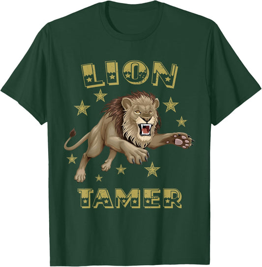 Lion Tamer Carnival Costume Theme Circus Staff Party Vintage T-Shirt - T-Shirt | Forest