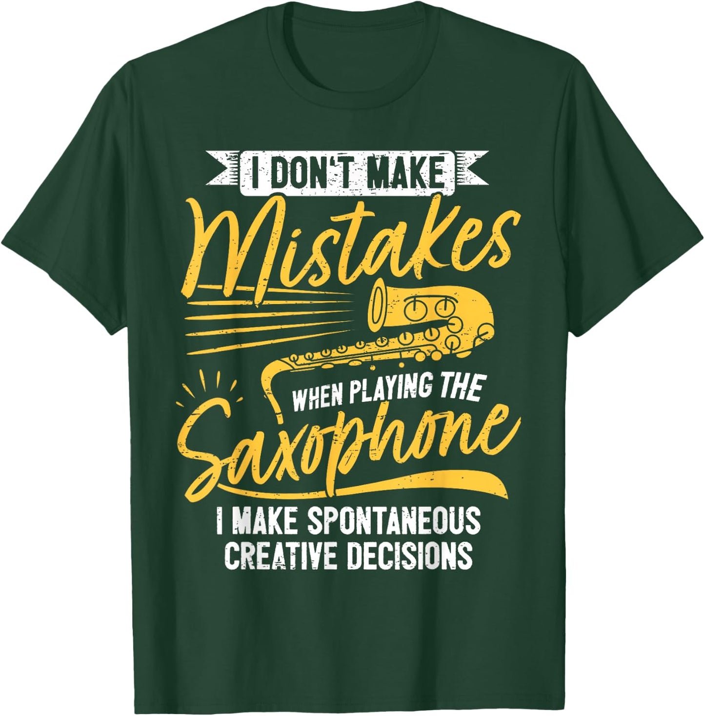 Creative Saxophonist Saxist Sax Jazz Saxophone T-Shirt - T-Shirt | Forest