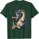Cute Book Dragon Reading Lover Fantasy Design T-Shirt - T-Shirt | Forest