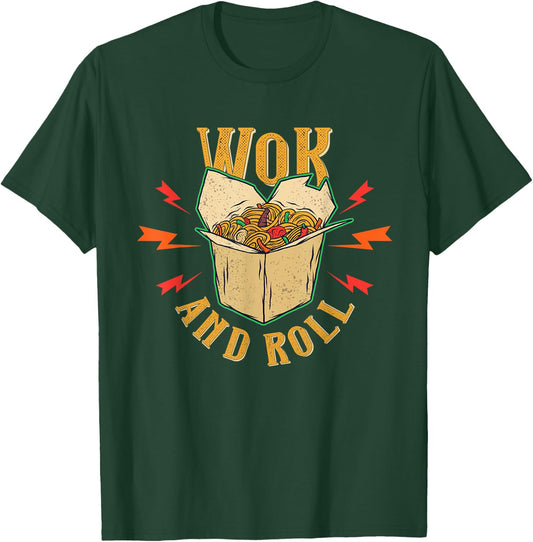 Funny Wok and Roll T-Shirt - T-Shirt | Forest