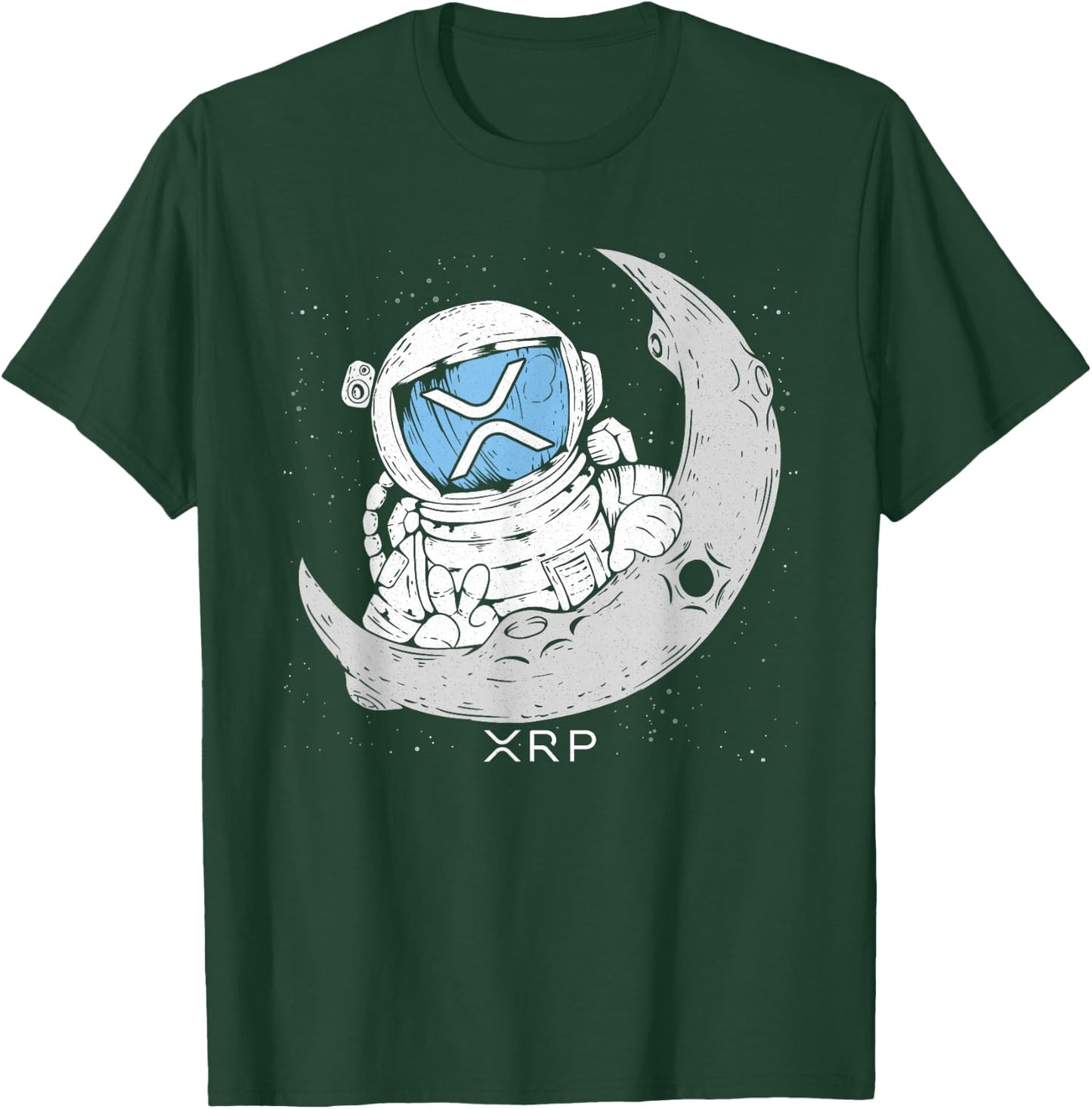 Crypto Meme - XRP Cryptocurrency - Astronaut Moon - XRP T-Shirt - T-Shirt | Forest