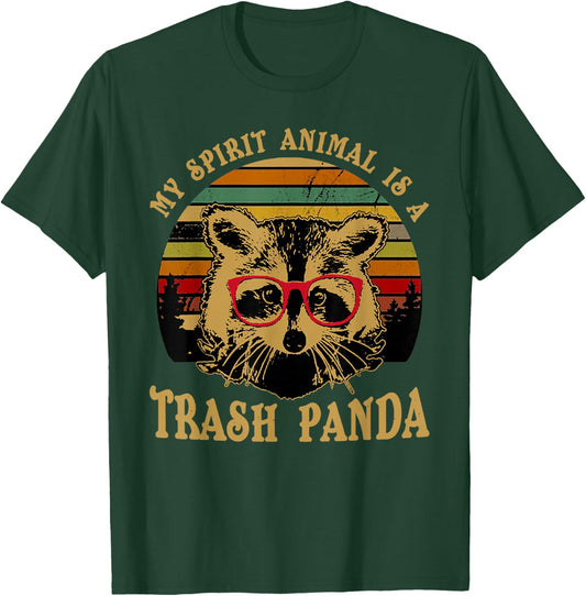 My Spirit Animal is A Trash Panda Geeky Glasses T-Shirt - T-Shirt | Forest