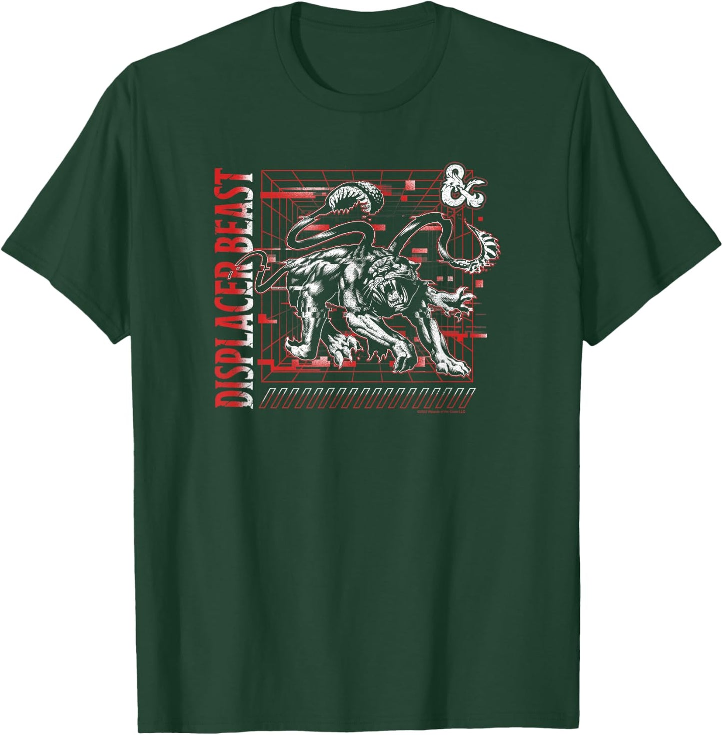 Dungeons & Dragons Displacer Beast Glitch Poster T-Shirt - T-Shirt | Forest