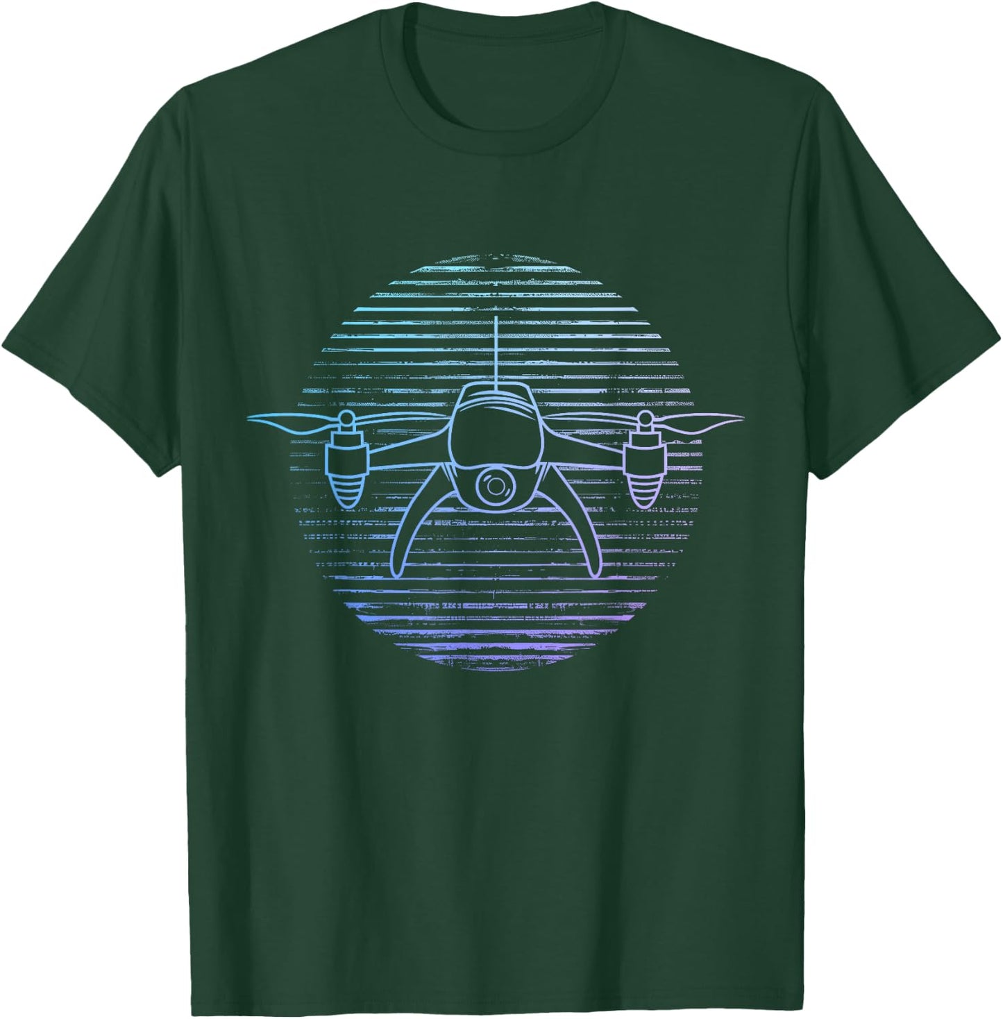 Drone Pilot Quadcopter Operator RC Retro T-Shirt - T-Shirt | Forest