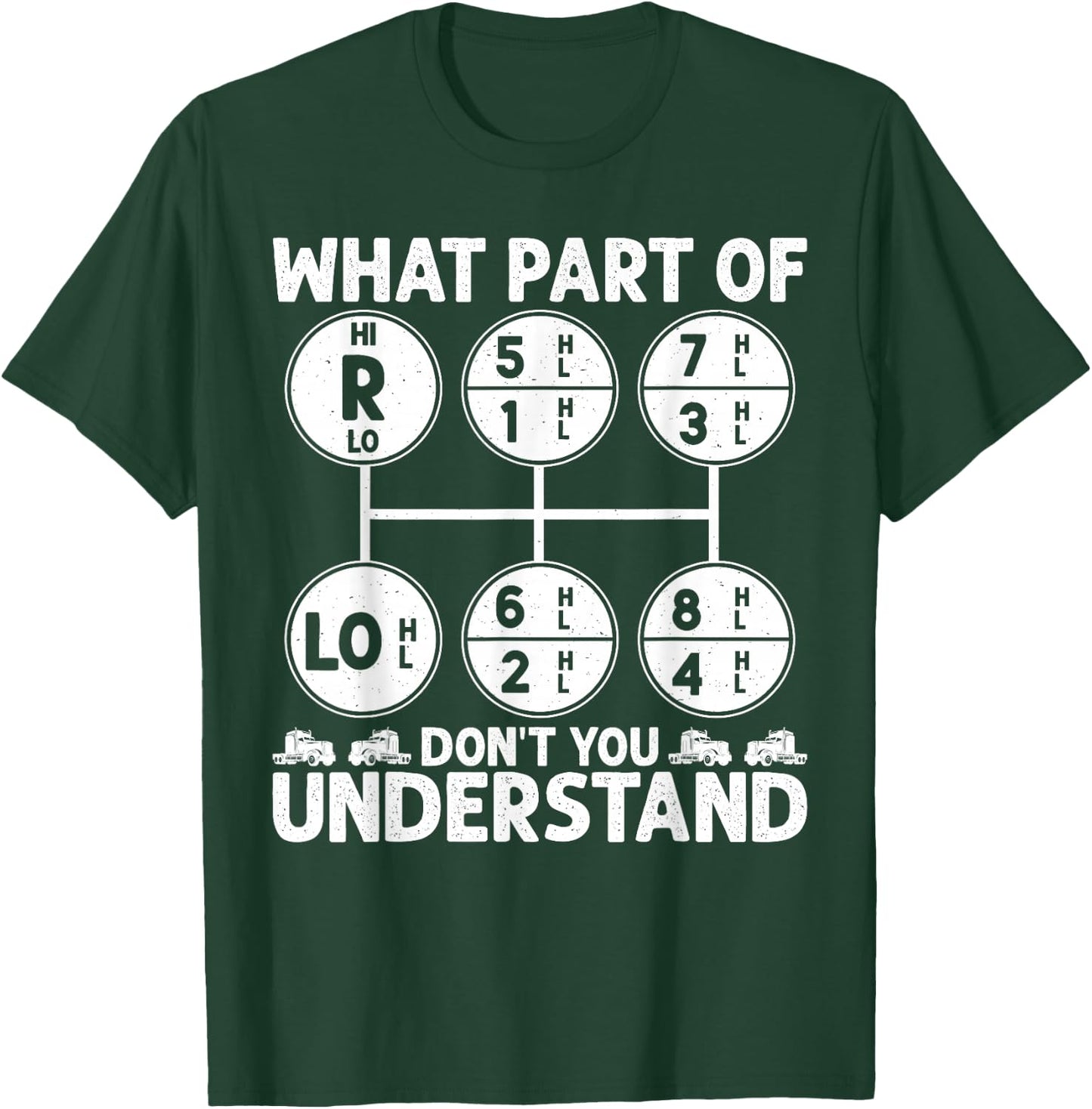 What Part Of Don't You Understand Truck Driver Trucker T-Shirt - T-Shirt | Forest