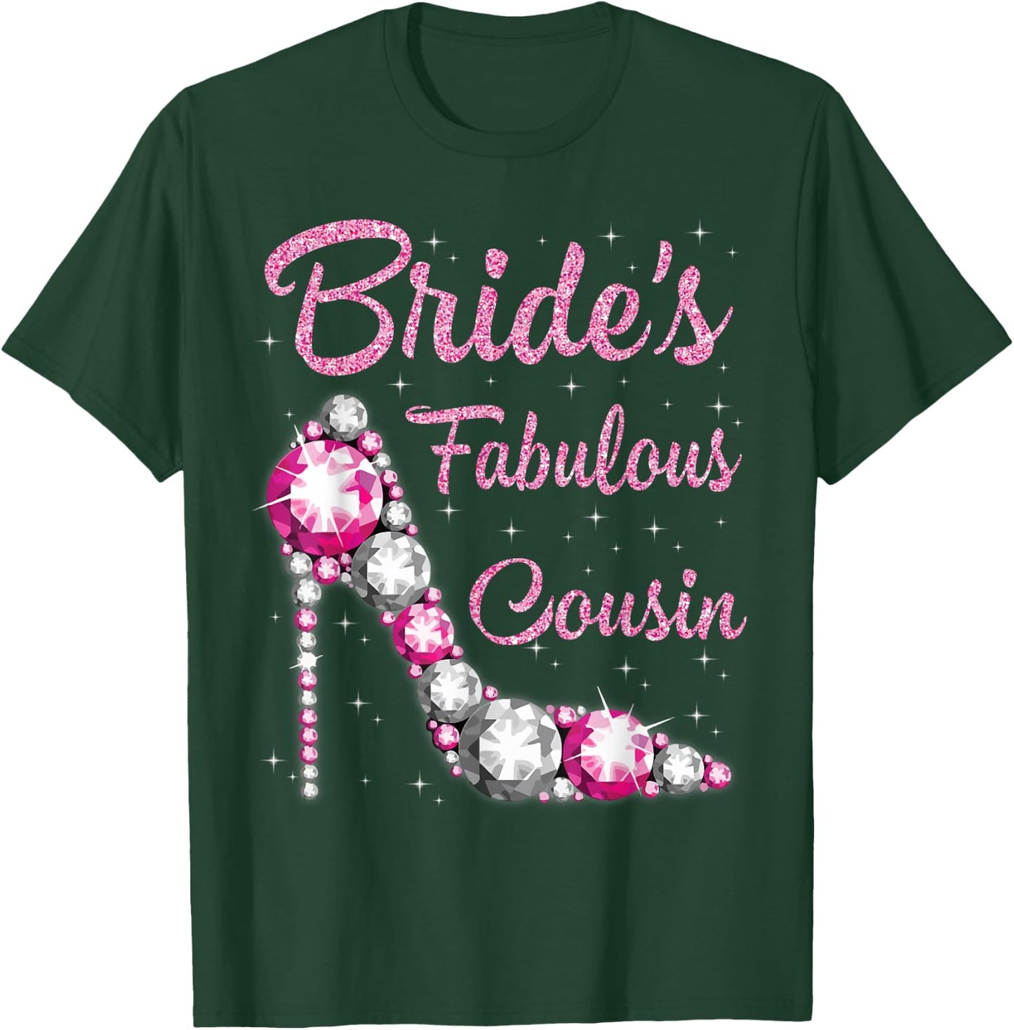 Cousin's Fabulous Bride Happy Wedding Married Day Vintage T-Shirt - T-Shirt | Forest