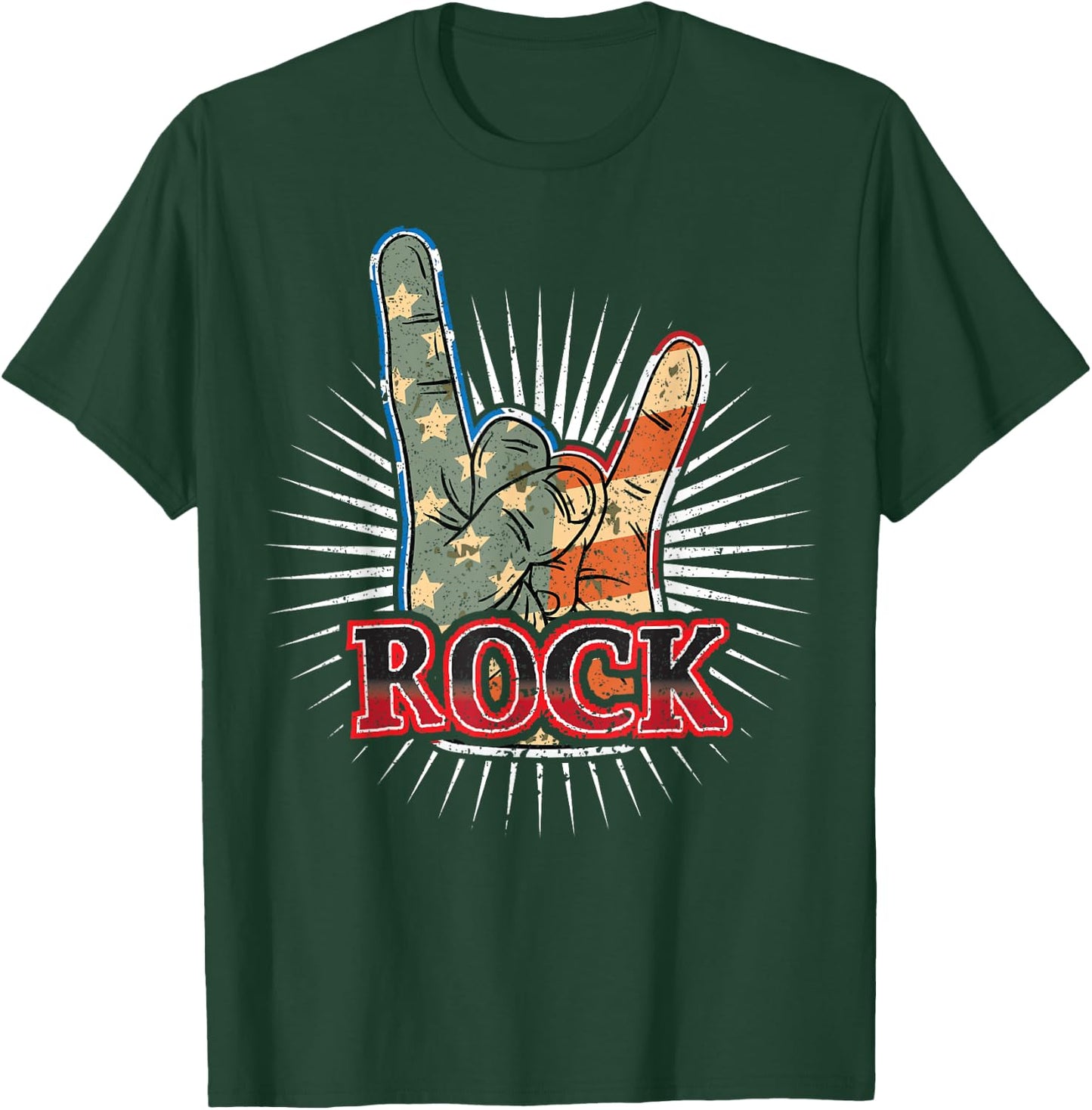 Vintage USA Rock - Band Concert Poster 70s 80s T-Shirt - T-Shirt | Forest