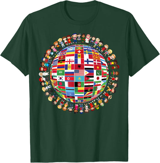 World Peace International Day Of Peace National Flags T-Shirt - T-Shirt | Forest