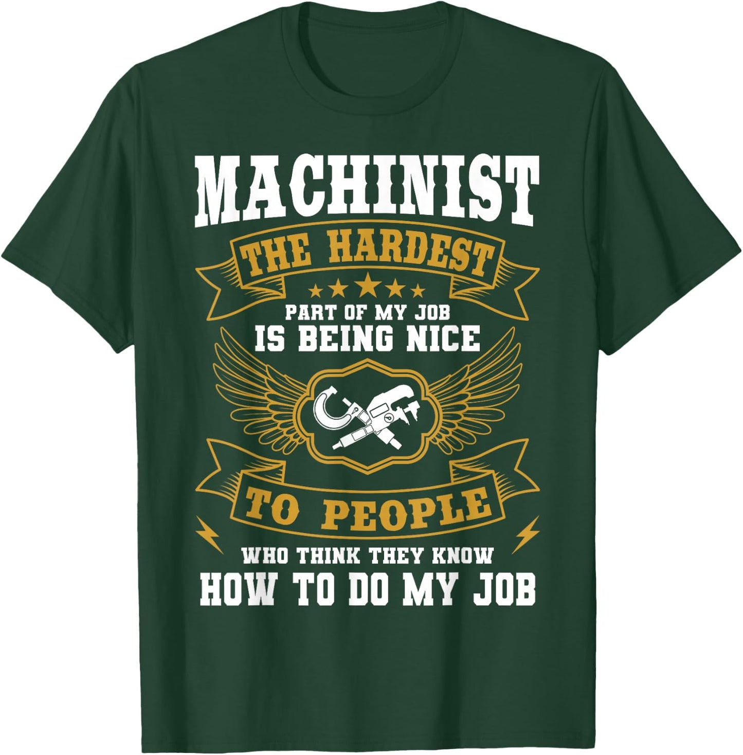 Machinist Profession CNC Machine Tools Operator Machinery T-Shirt - T-Shirt | Forest