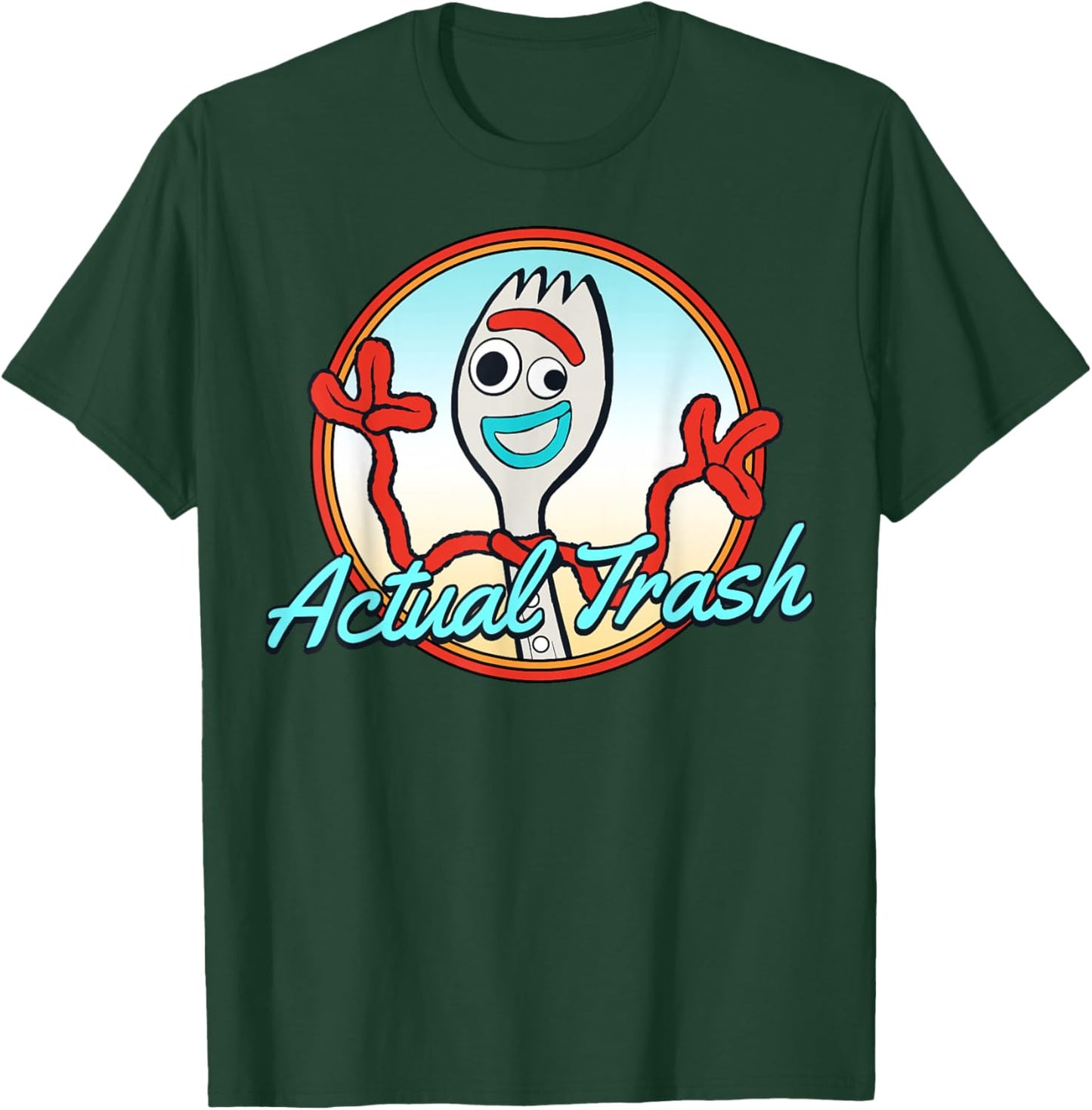 Disney Pixar Toy Story Forky Actual Trash Portrait T-Shirt - T-Shirt | Forest