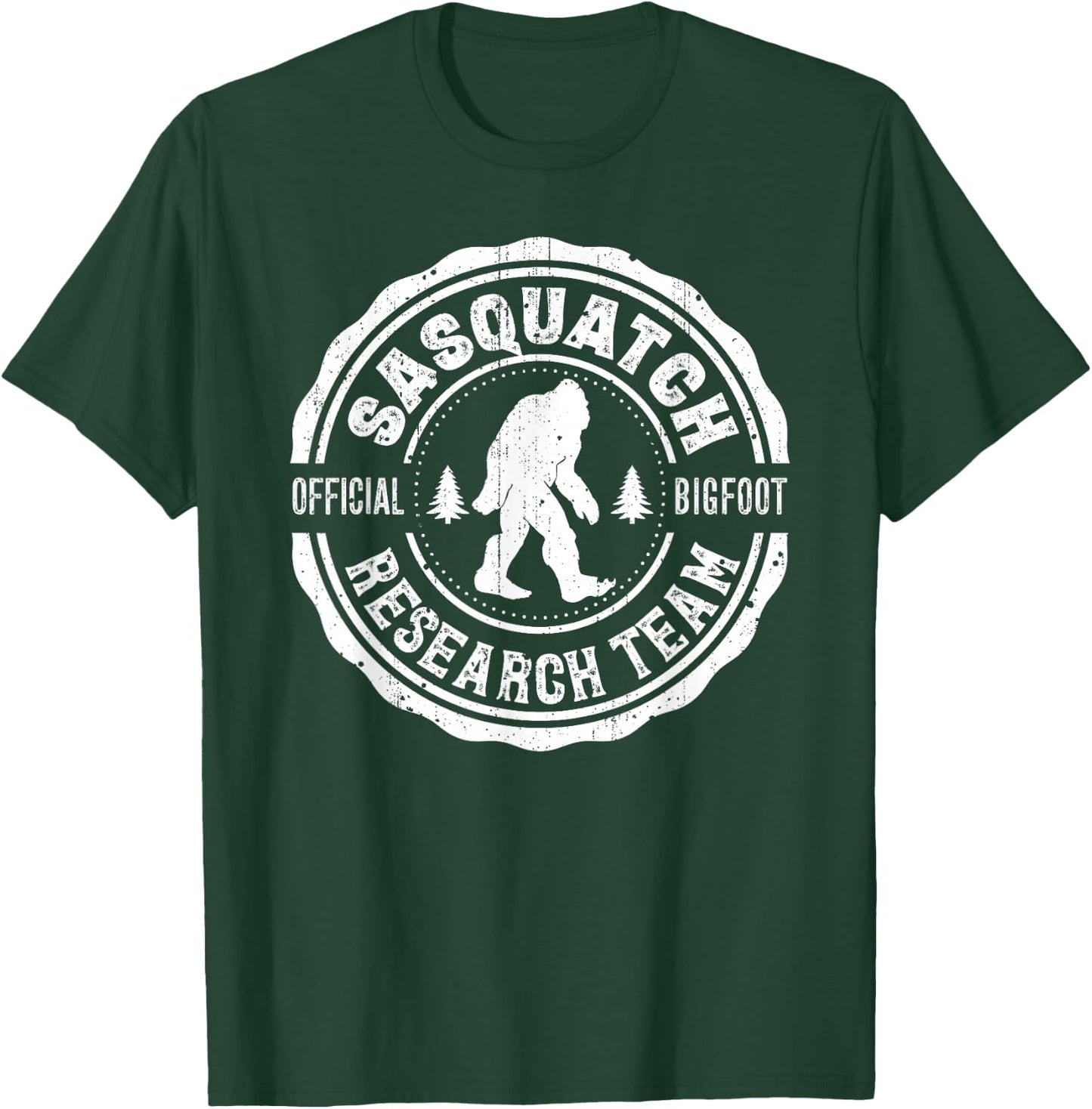 Bigfoot Finding Sasquatch Research Team Men Retro Vintage T-Shirt - T-Shirt | Forest