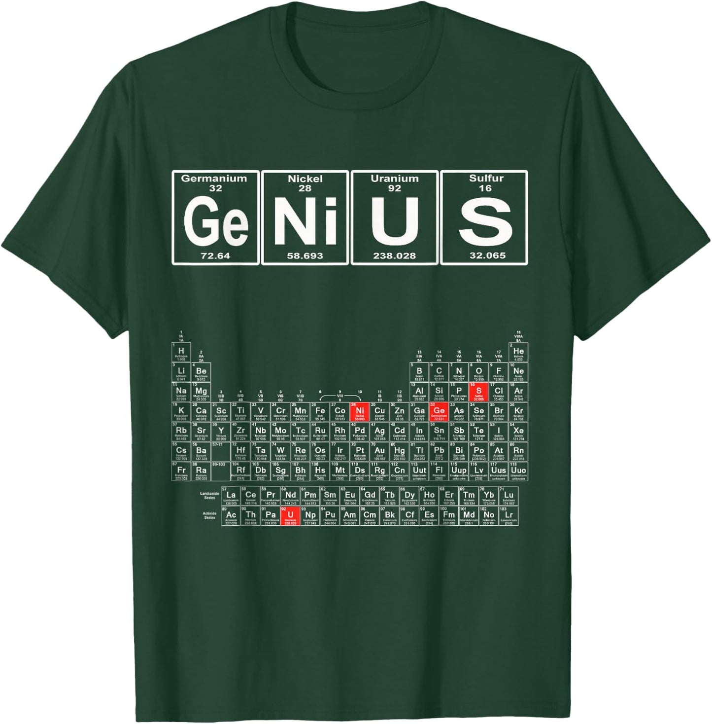 Genius Periodic Table - Genius T-Shirt - T-Shirt | Forest