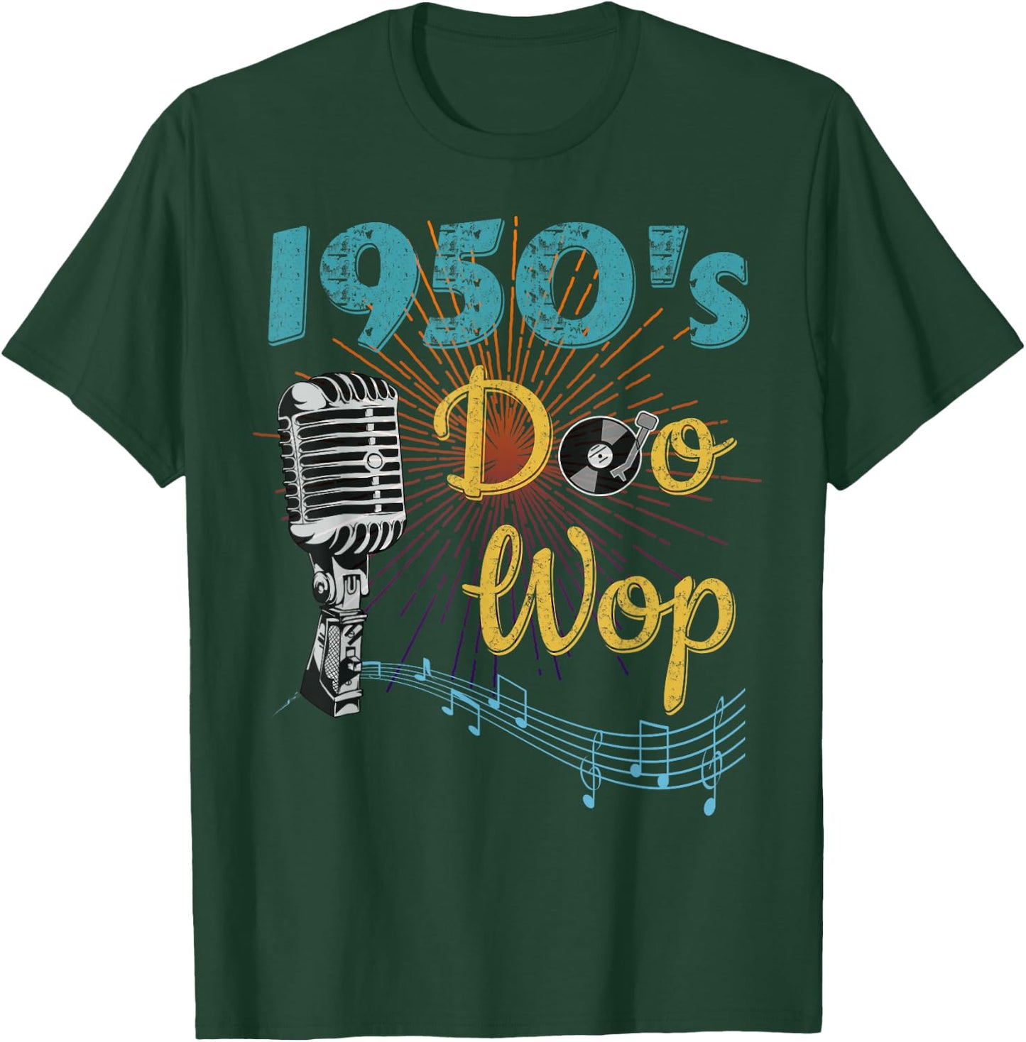 1950s Doo Wop Retro Vintage T-Shirt - T-Shirt | Forest