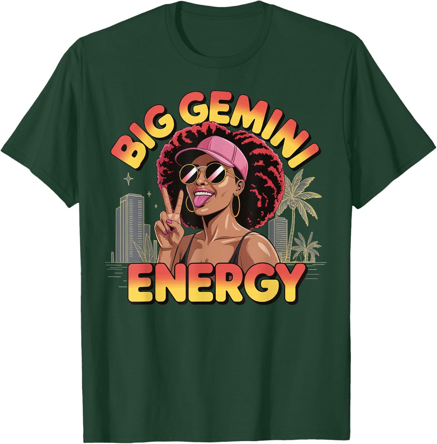 Big Gemini Energy T-Shirt - T-Shirt | Forest