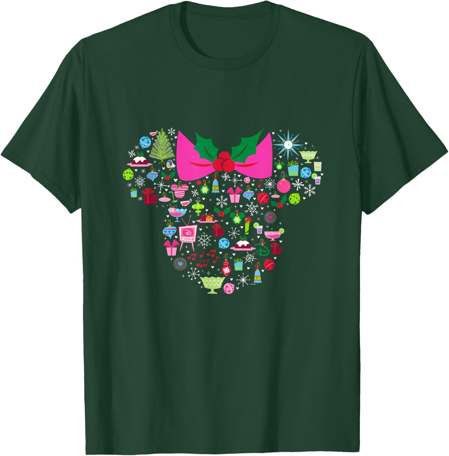 Disney Minnie Mouse Holiday Celebration T-Shirt - T-Shirt | Forest