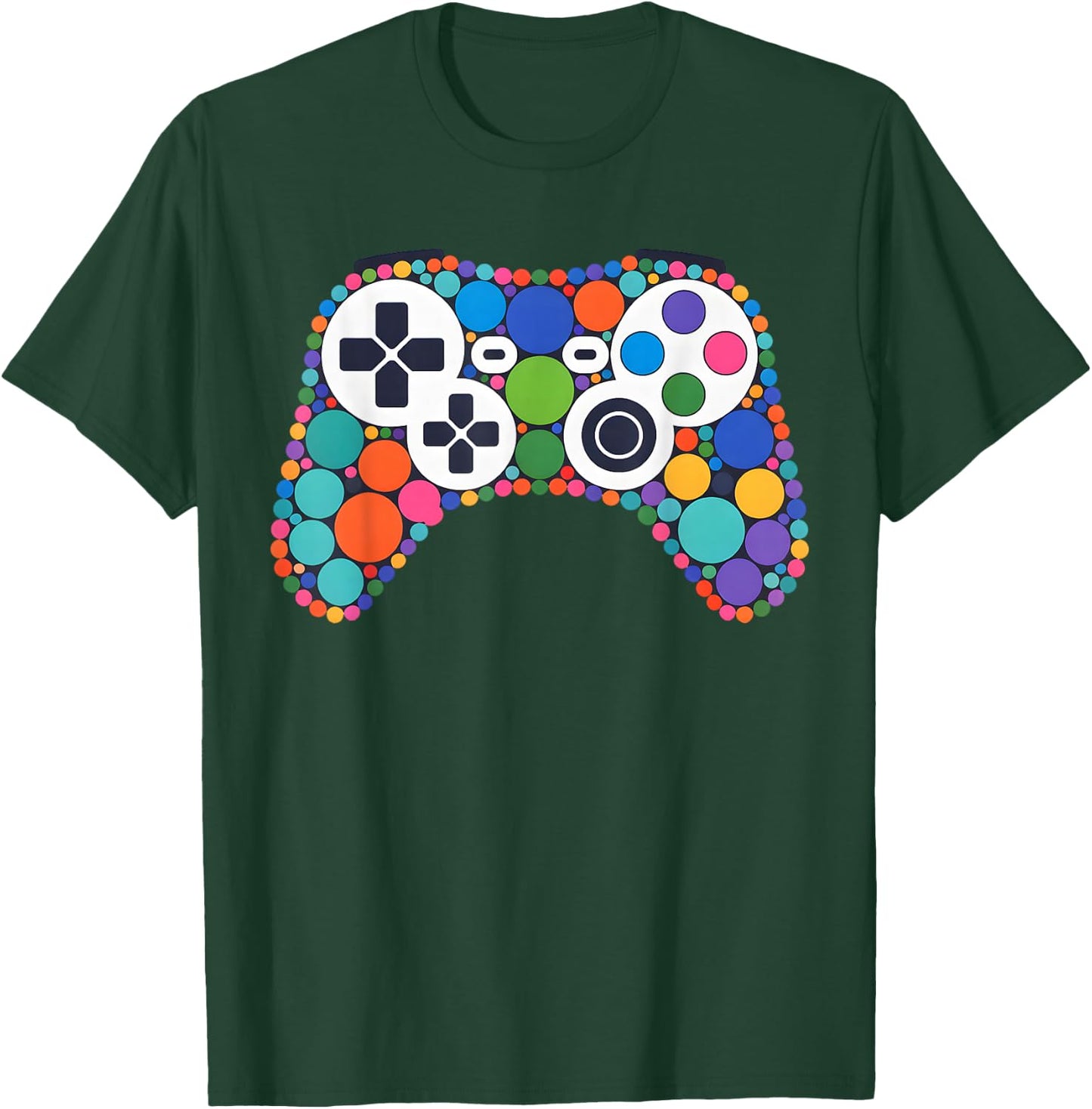 Funny Gaming Controller Polka Dot Video Gamers Dot Day Boys T-Shirt - T-Shirt | Forest