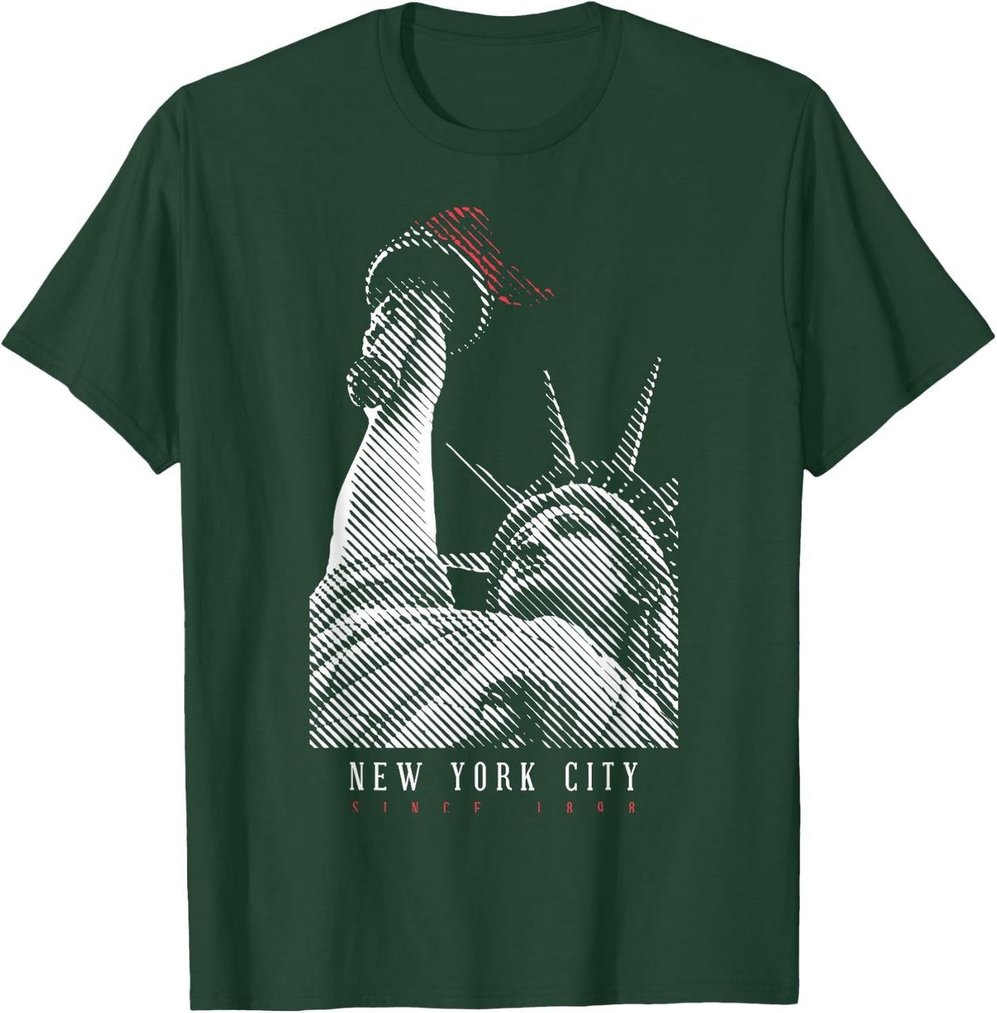 Statue of Liberty New York City NYC NY USA America Souvenir T-Shirt - T-Shirt | Forest