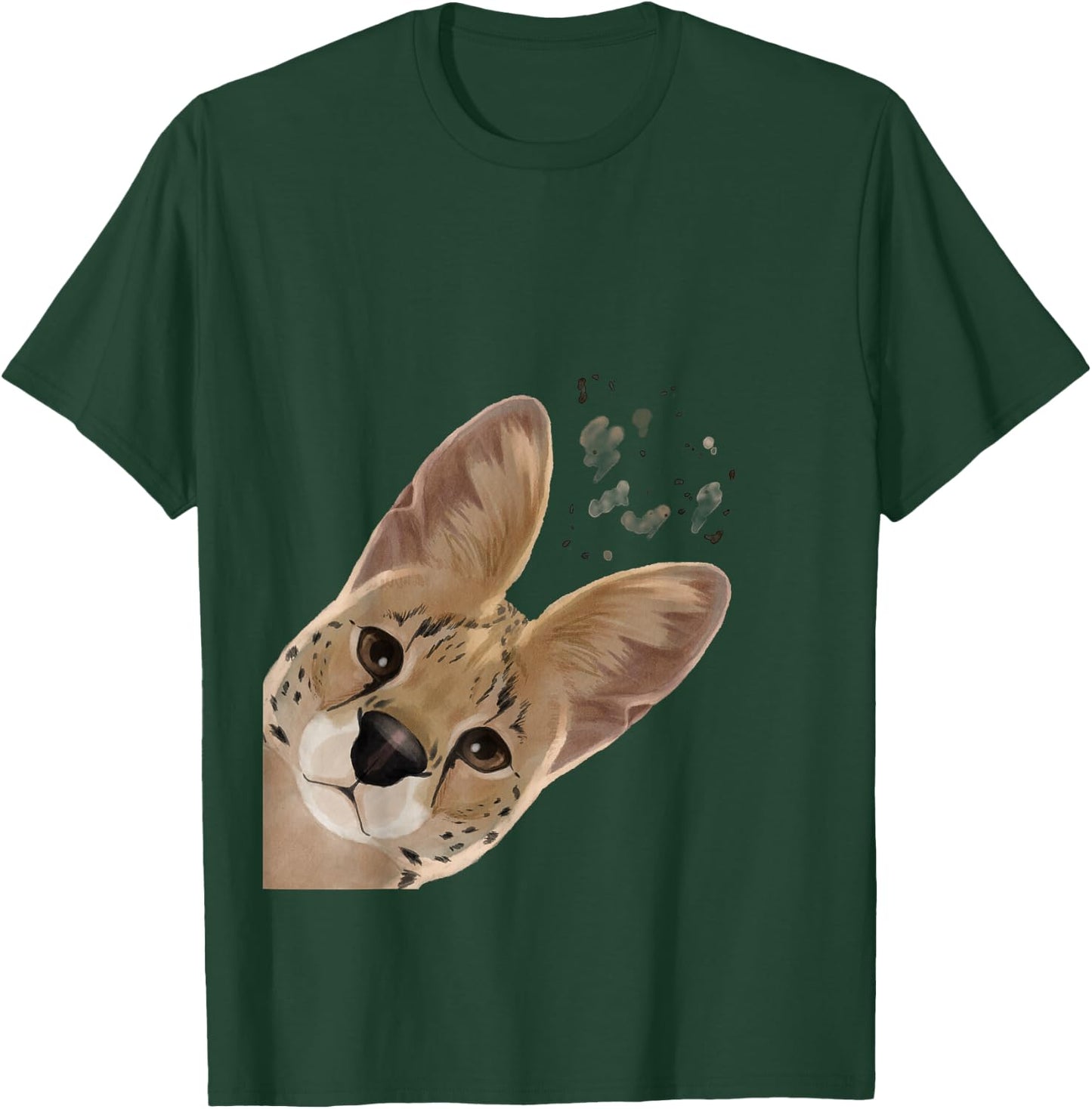 Funny Curious Serval T-Shirt - T-Shirt | Forest