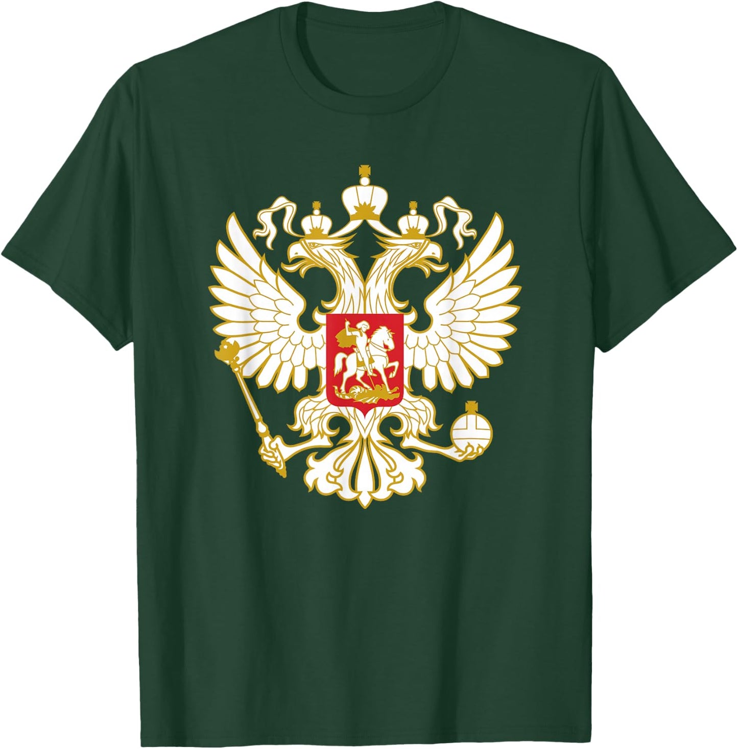 Russian Eagle Coat of Arms Russia Russian Flag T-Shirt - T-Shirt | Forest