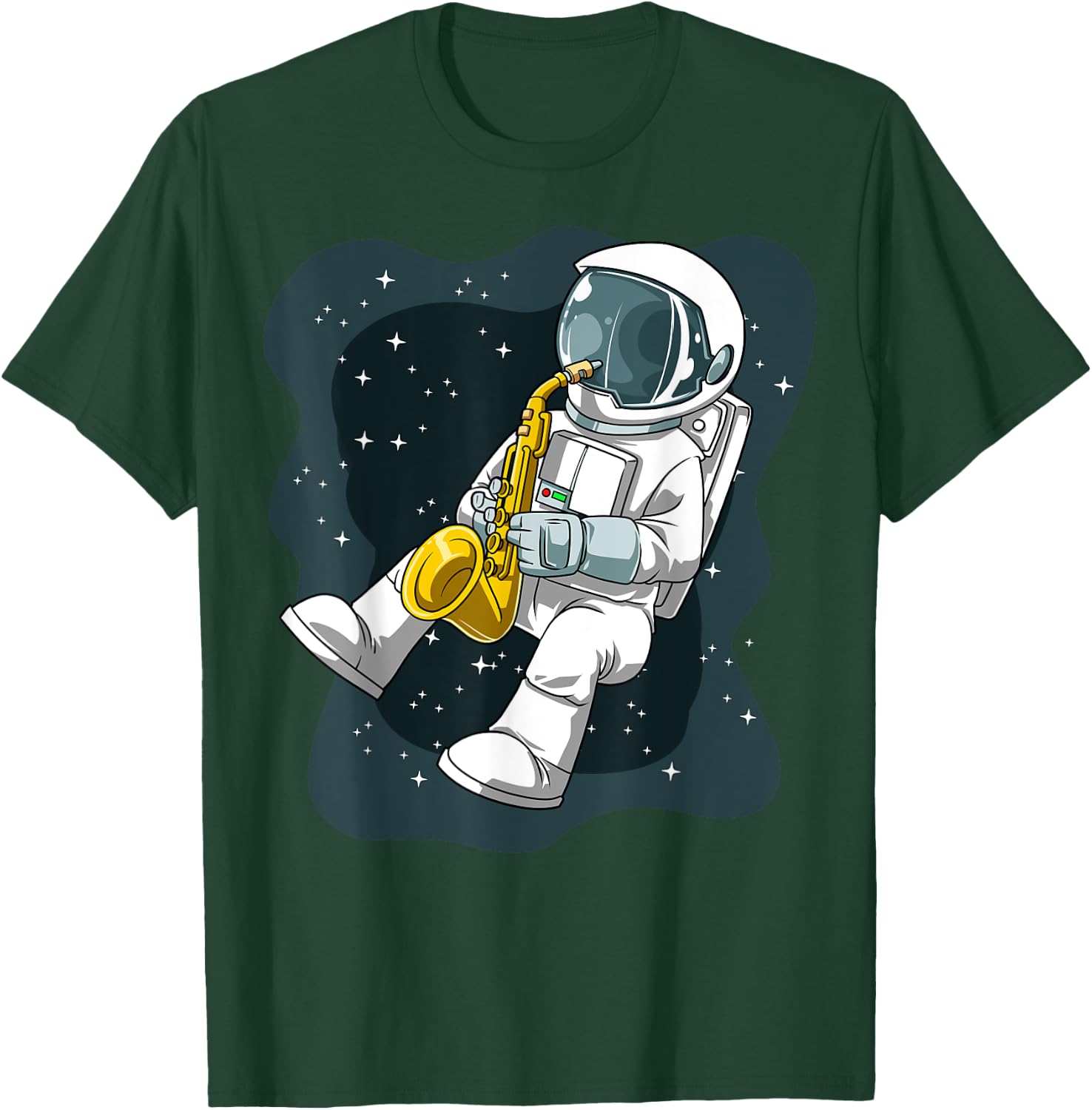 Astronaut Jazz Astronaut Sax Astronaut Playing Saxophone T-Shirt - T-Shirt | Forest