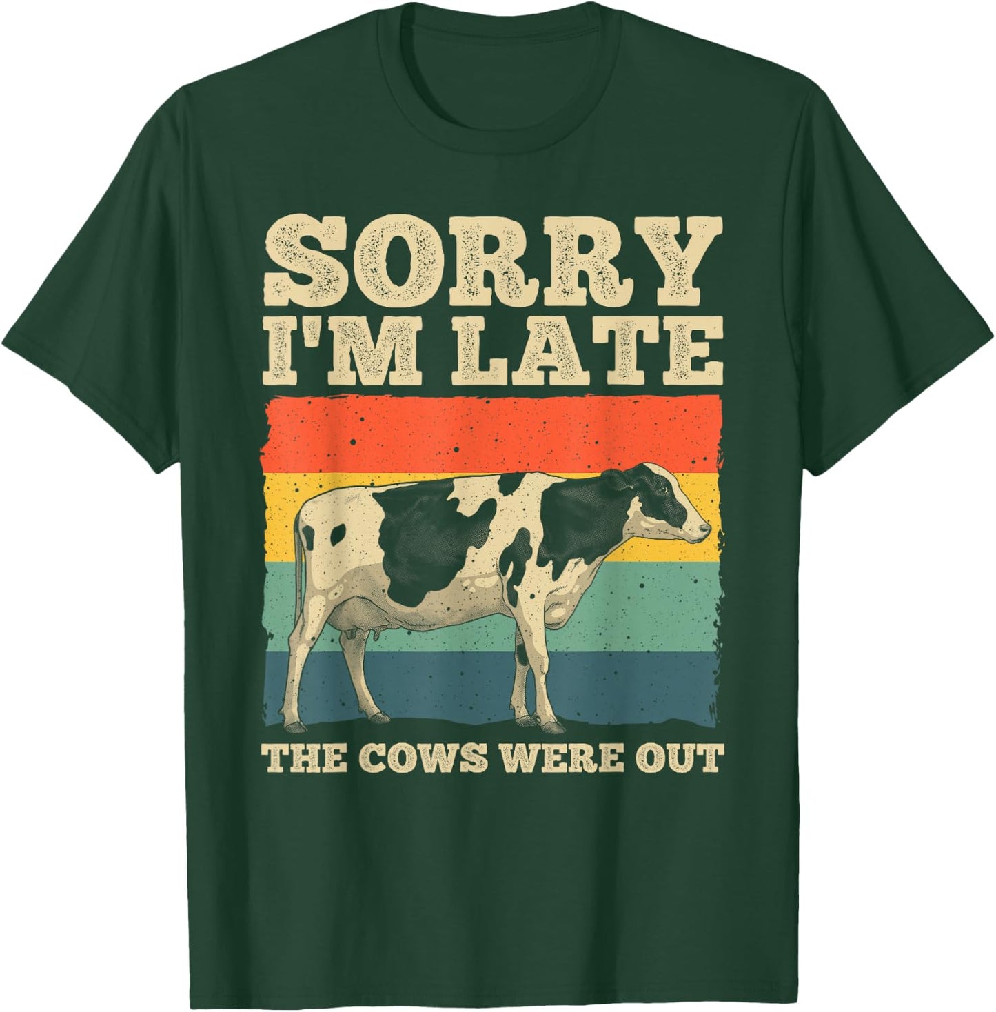 Funny Cow Women Cow Farmer Herd Farming Animal Lover T-Shirt - T-Shirt | Forest