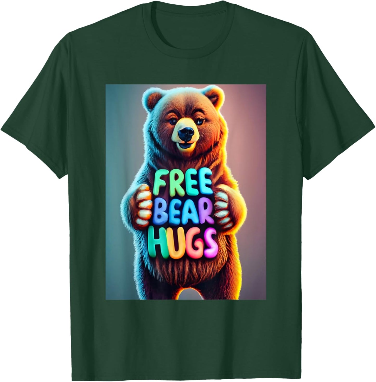 Free Bear Hug- For Everyone - cute T-Shirt - T-Shirt | Forest
