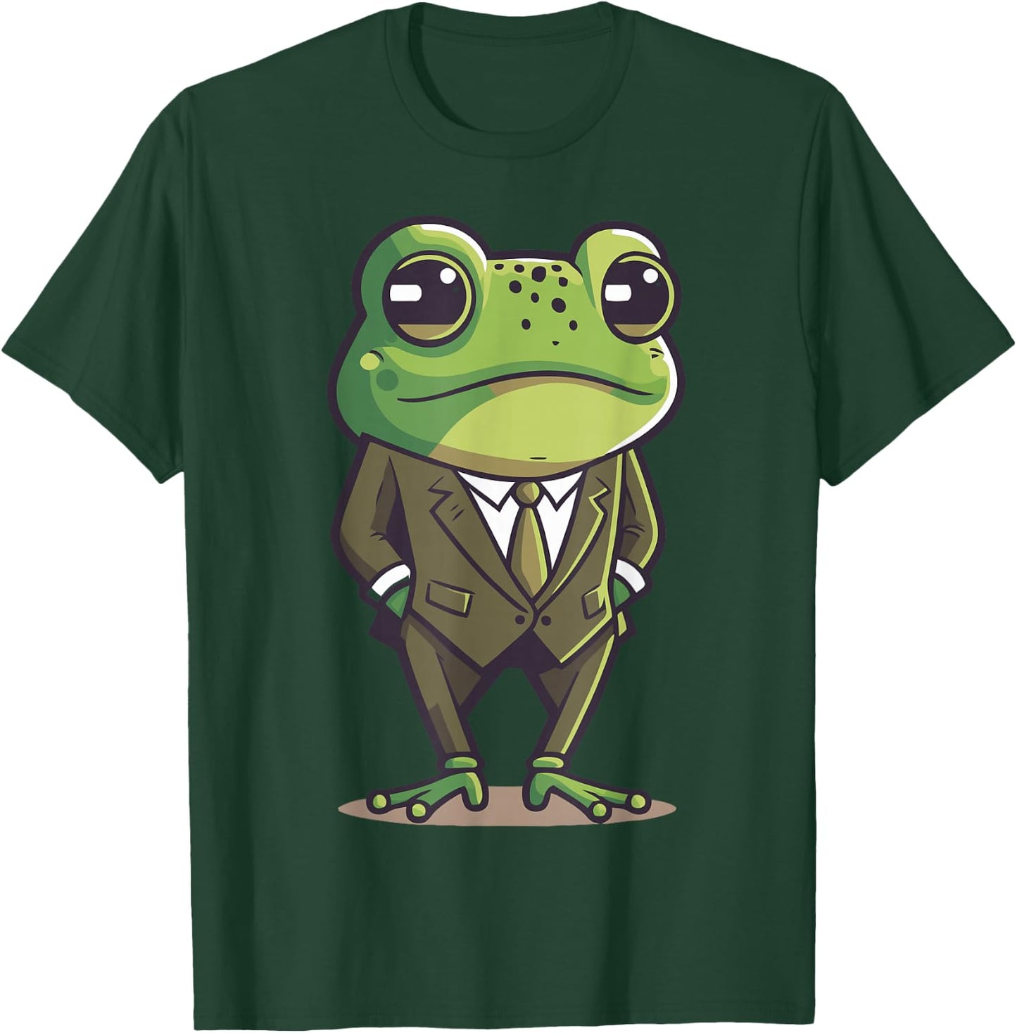 Frog man, mr frog, frog in suit, serious frog, funny frog T-Shirt - T-Shirt | Forest