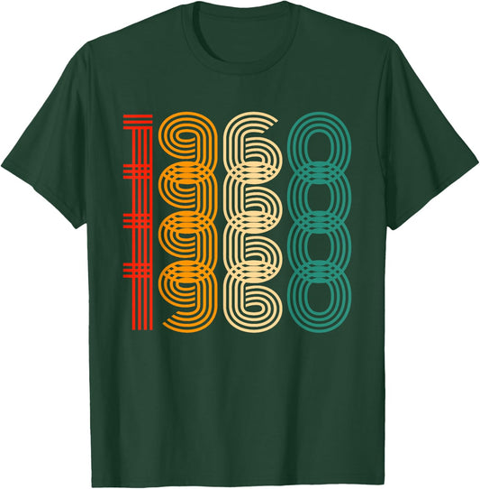 Vintage 1960 Birthday Year 1960 Classic Men Women Vintage T-Shirt - T-Shirt | Forest
