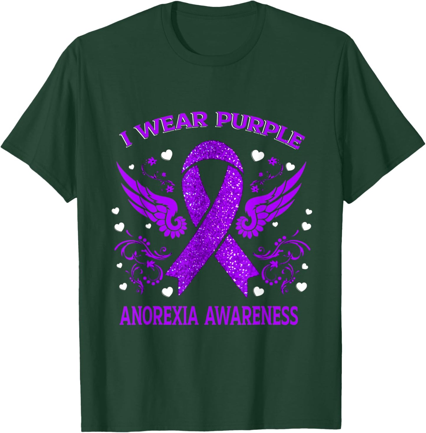I Wear For Anorexia Awareness T-Shirt - T-Shirt | Forest