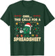 Oh This Calls for a Spreadsheet Christmas Sweater T-Shirt - T-Shirt | Forest
