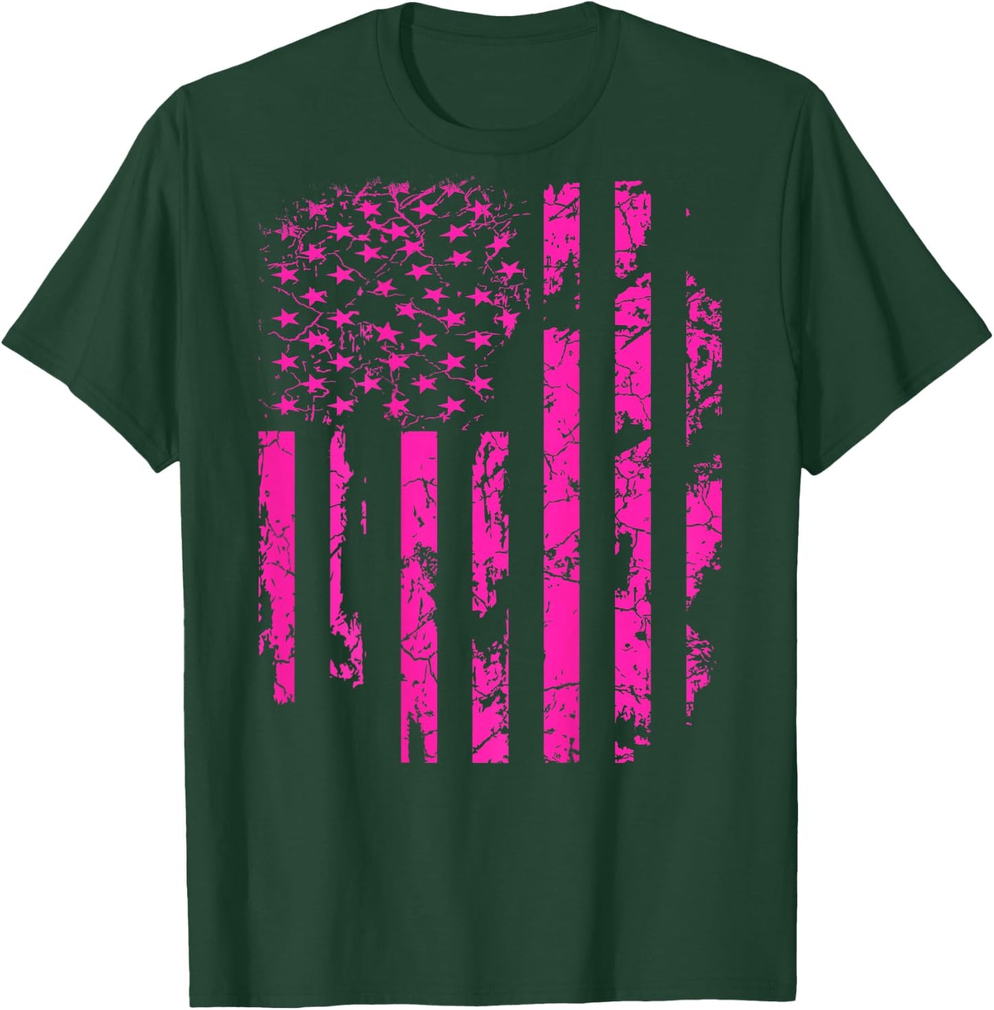 Pink Distressed USA Flag T-Shirt - T-Shirt | Forest
