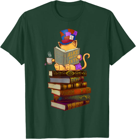 Kittens, Cats, tea party and books T-Shirt - T-Shirt | Forest