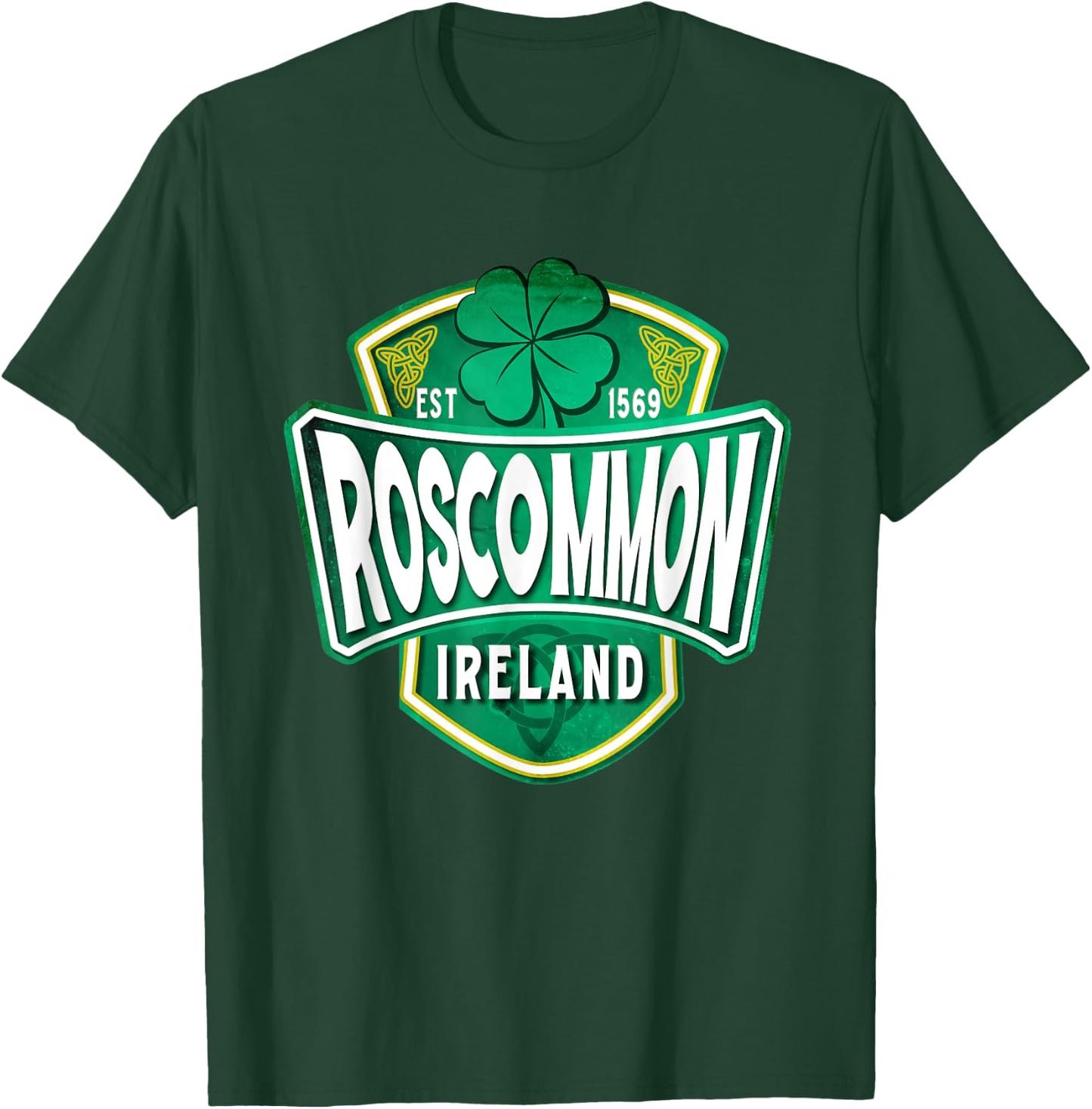 County Roscommon Ireland Irish Gaelic Football Hurling Badge T-Shirt - T-Shirt | Forest