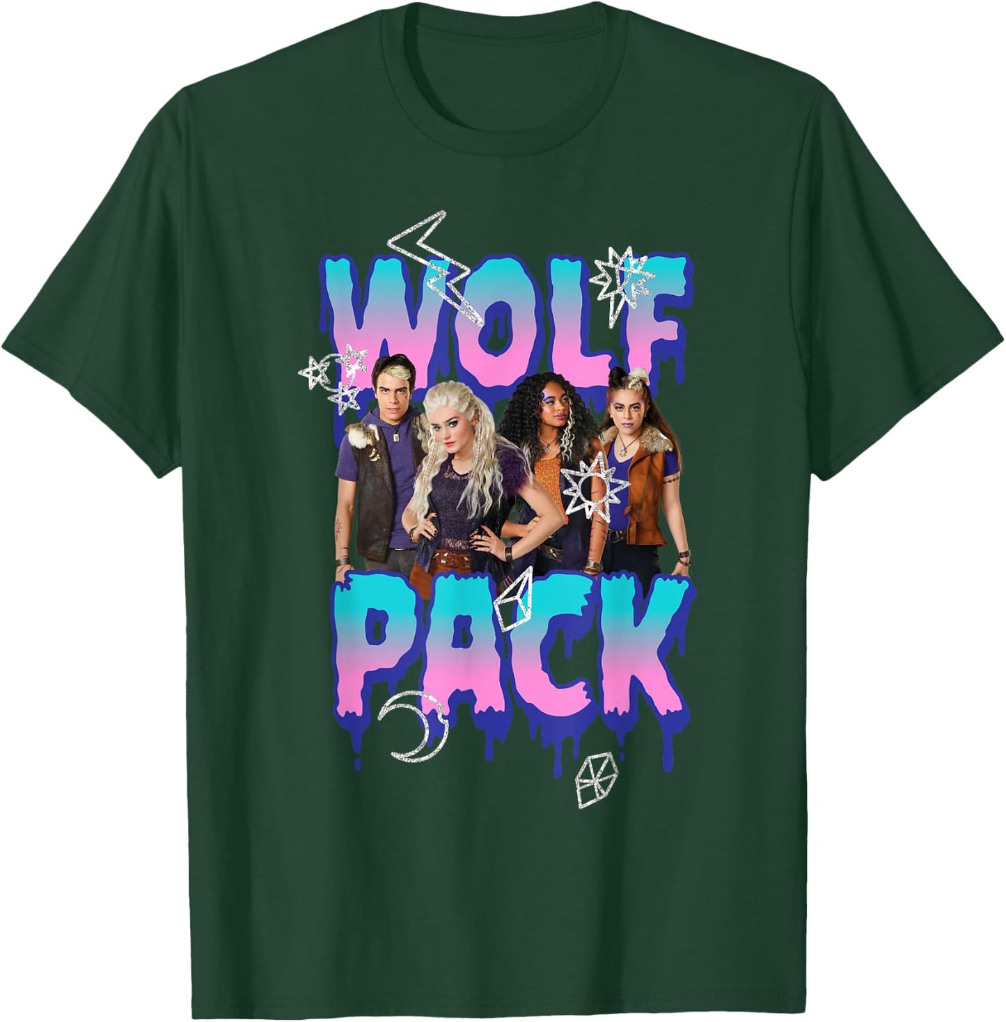 Disney Zombies Wolf Pack Group Poster T-Shirt - T-Shirt | Forest