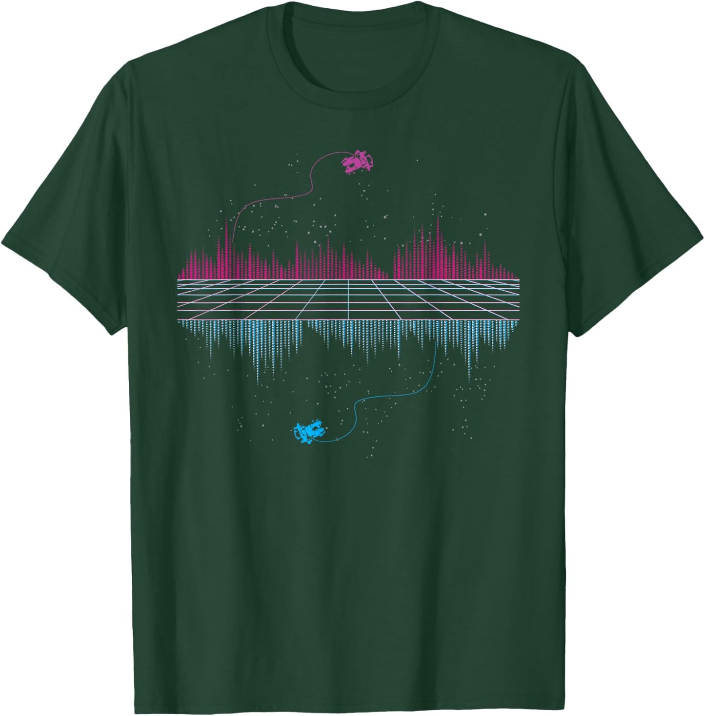 Outrun Synthwave Soundwave Vaporwave aesthetic T-Shirt - T-Shirt | Forest