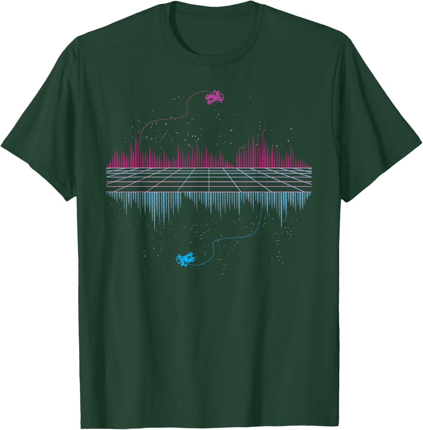 Outrun Synthwave Soundwave Vaporwave aesthetic T-Shirt - T-Shirt | Forest