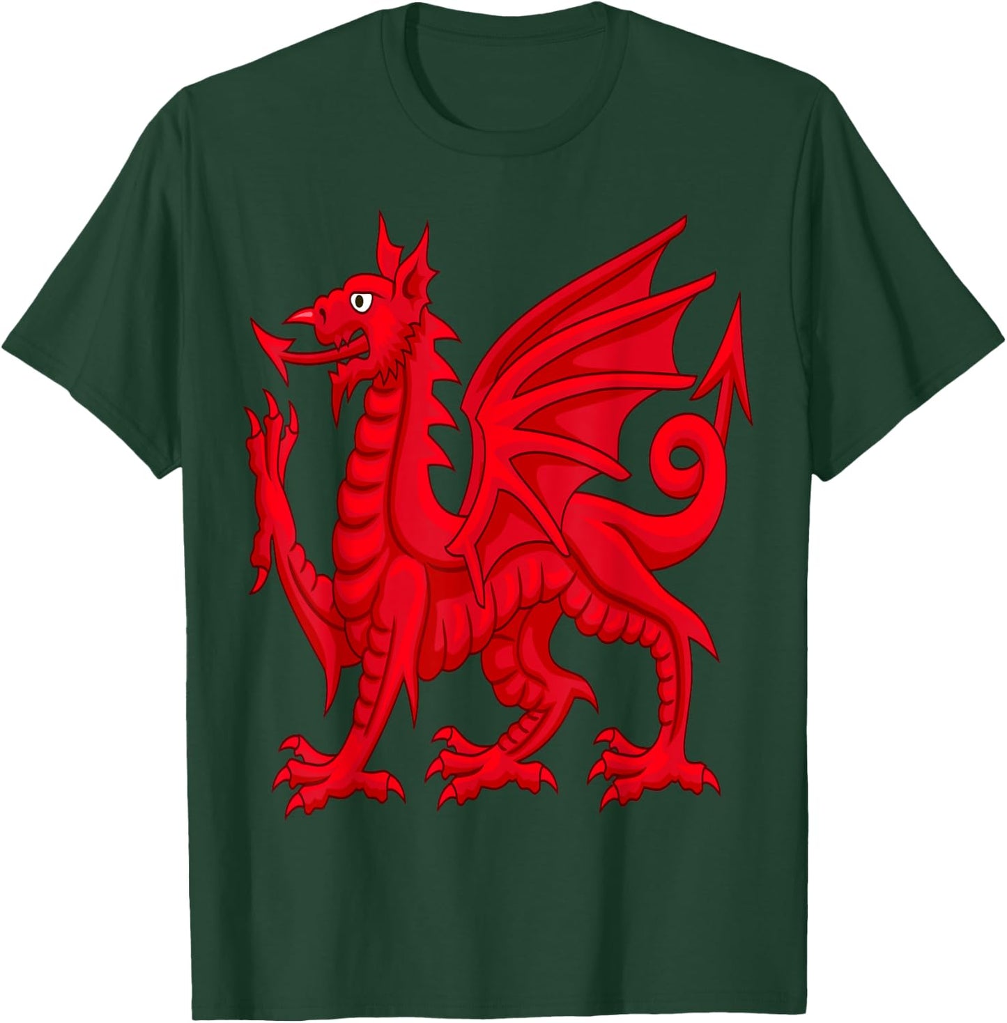 Welsh Dragon CYMRU Flag souvenir Gift Cardiff Welsh T-Shirt - T-Shirt | Forest