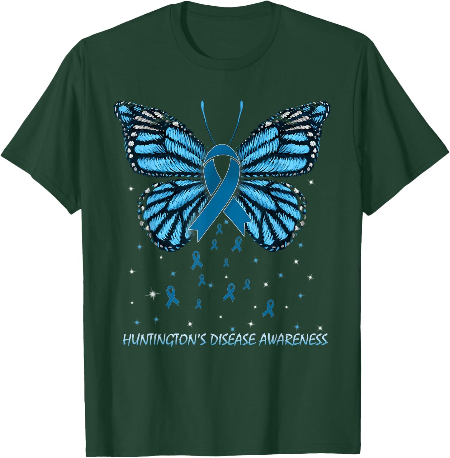 Huntington's Disease Awareness Butterfly T-Shirt - T-Shirt | Forest