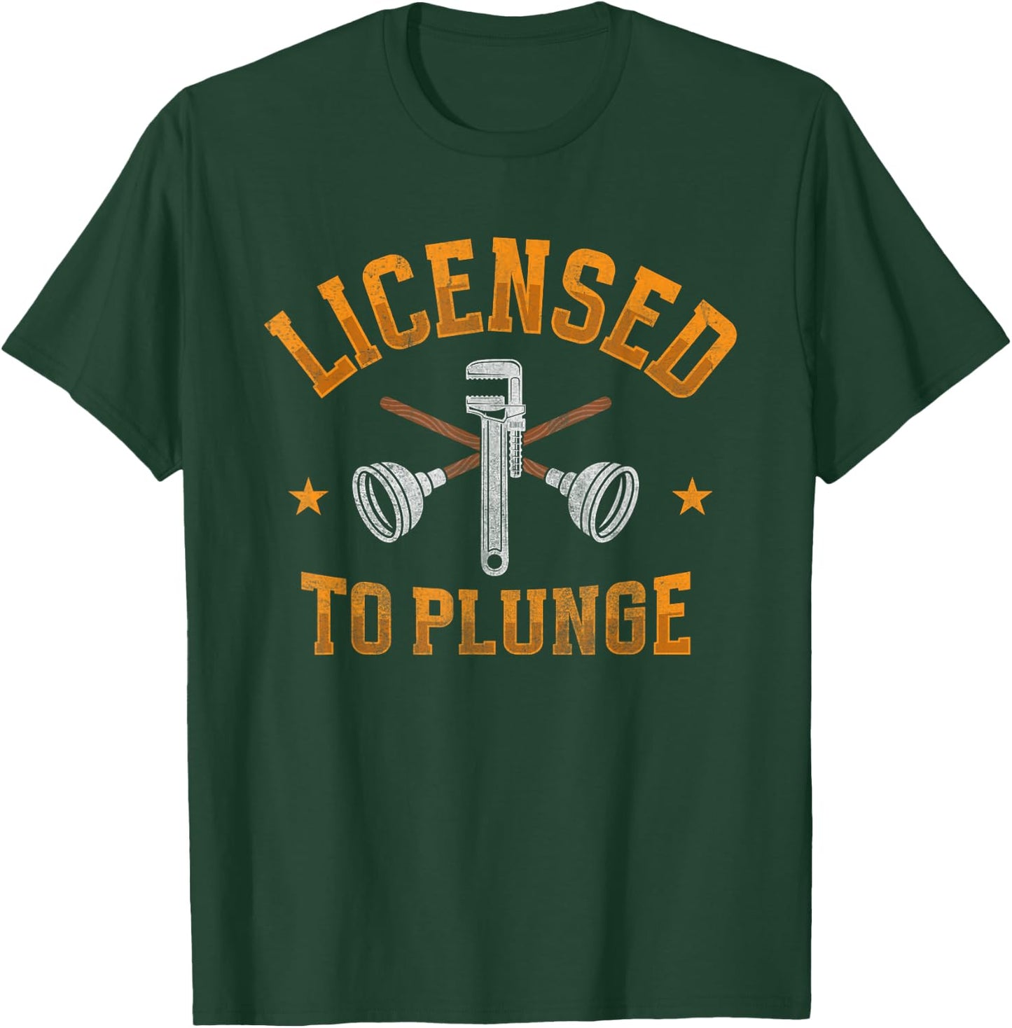 Licensed to Dive | Gas Screwdriver | Plumbing T-Shirt - T-Shirt | Forest