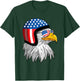 Funny Eagle Mullet Helmet USA 4th Of July American Flag Gift T-Shirt - T-Shirt | Forest