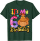 Kids Chicken 6th Birthday 6 Years Old Girls Chicken Birthday T-Shirt - T-Shirt | Forest