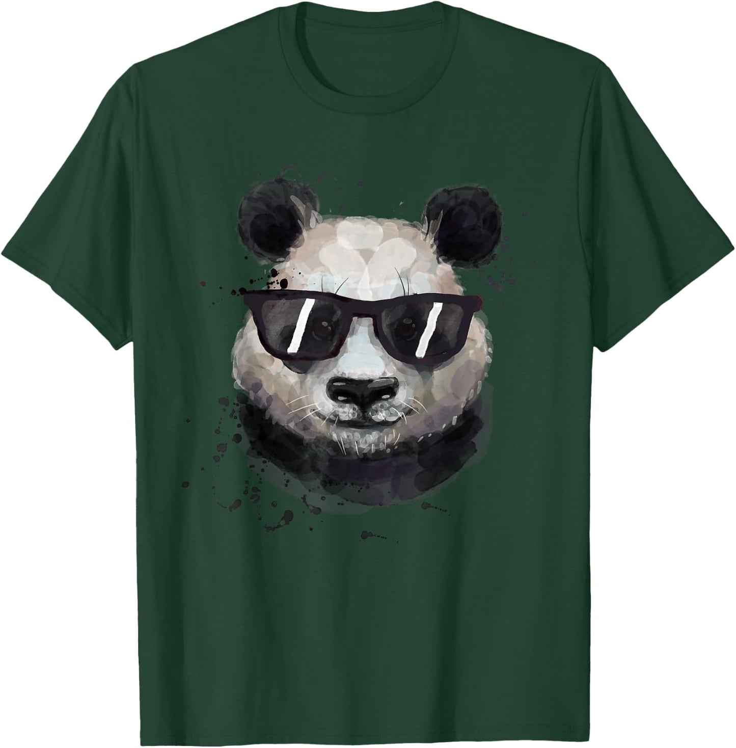 Cute Watercolor Cool Panda Men Women Kids Girls Boys T-Shirt - T-Shirt | Forest