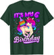 Birthday Girl 6 year old, it's my 6th Birthday, Unicorn T-Shirt - T-Shirt | Forest