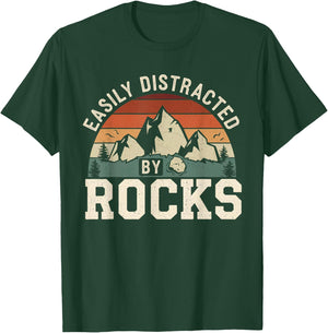 Easily Distracted By Rocks Geology T-Shirt - T-Shirt | Forest