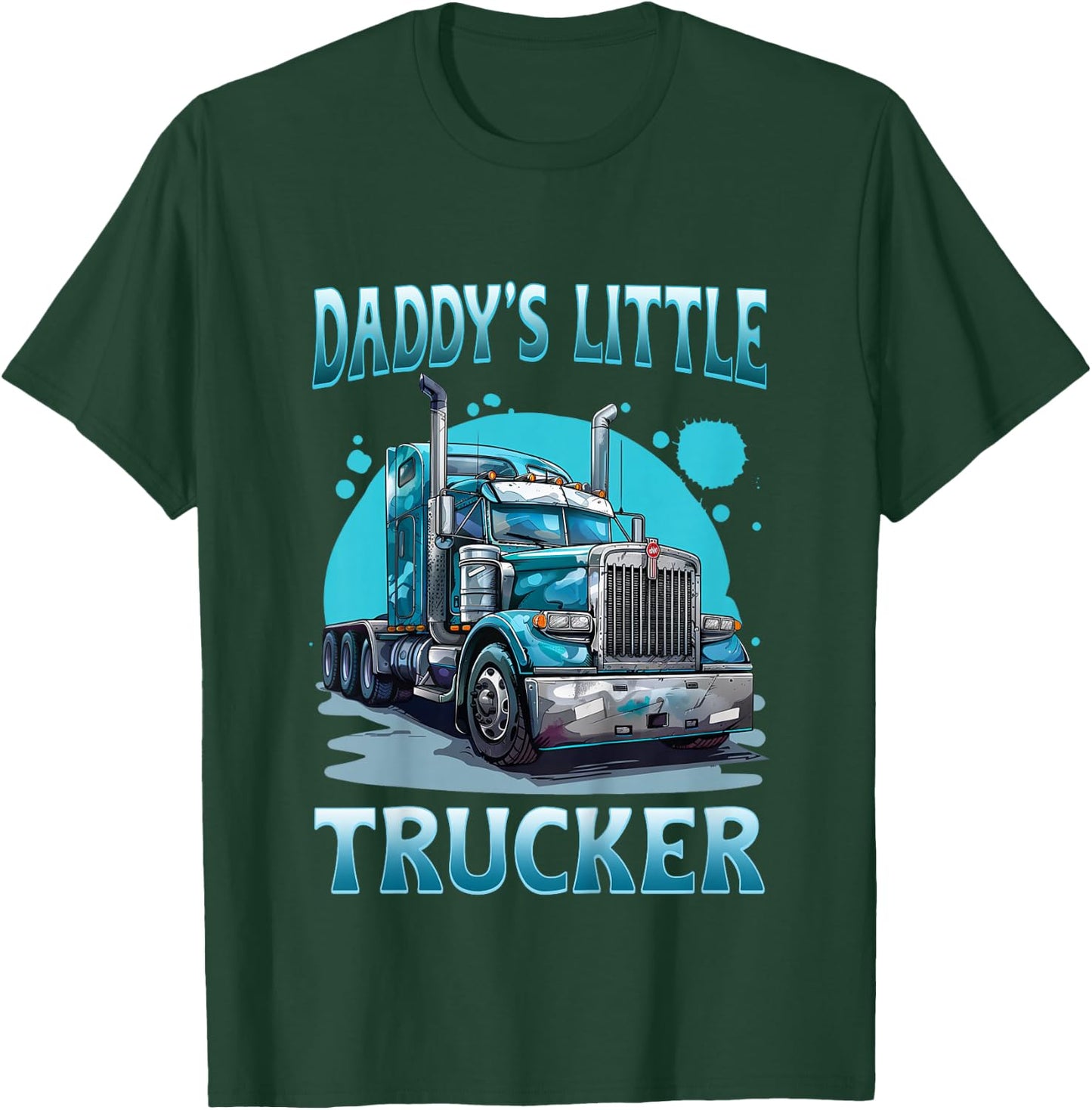 Semi Truck Shirt For Kids - Daddy's Little Trucker T-Shirt - T-Shirt | Forest