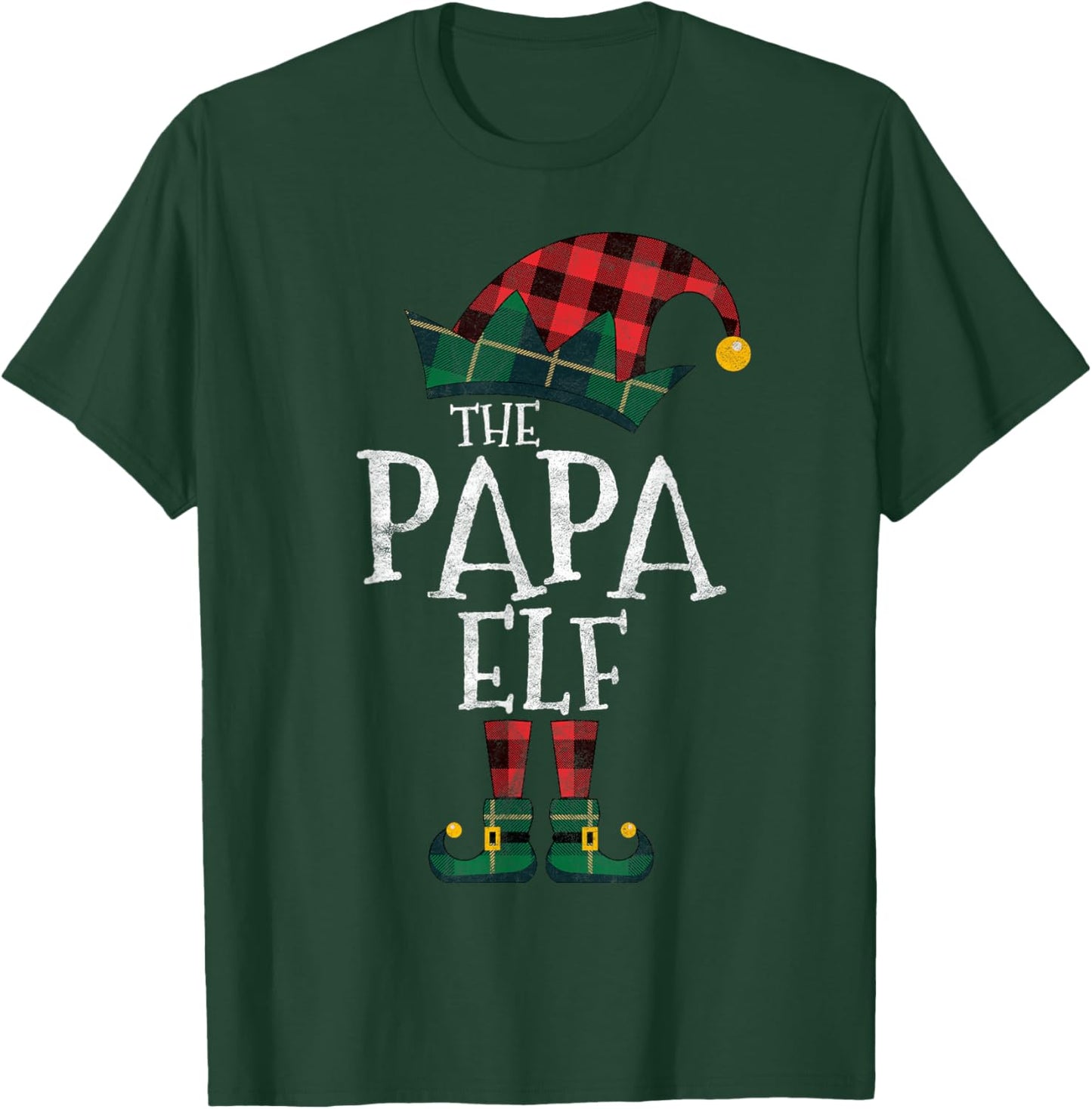 The Papa Elf Matching Family Group Gift Funny Christmas Xmas T-Shirt - T-Shirt | Forest