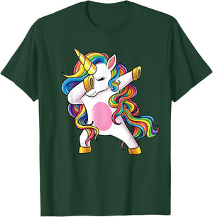 Dabbing Unicorn Shirt Dab Unicorns Girls Kids Women T-Shirt - T-Shirt | Forest