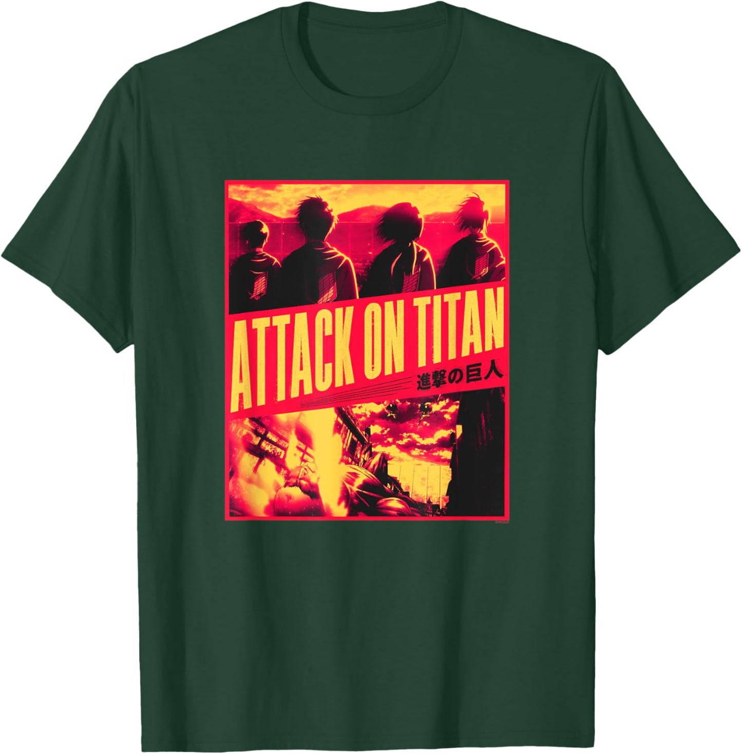 Attack on Titan Season 3 Slanted Type Attack Anime T-Shirt - T-Shirt | Forest