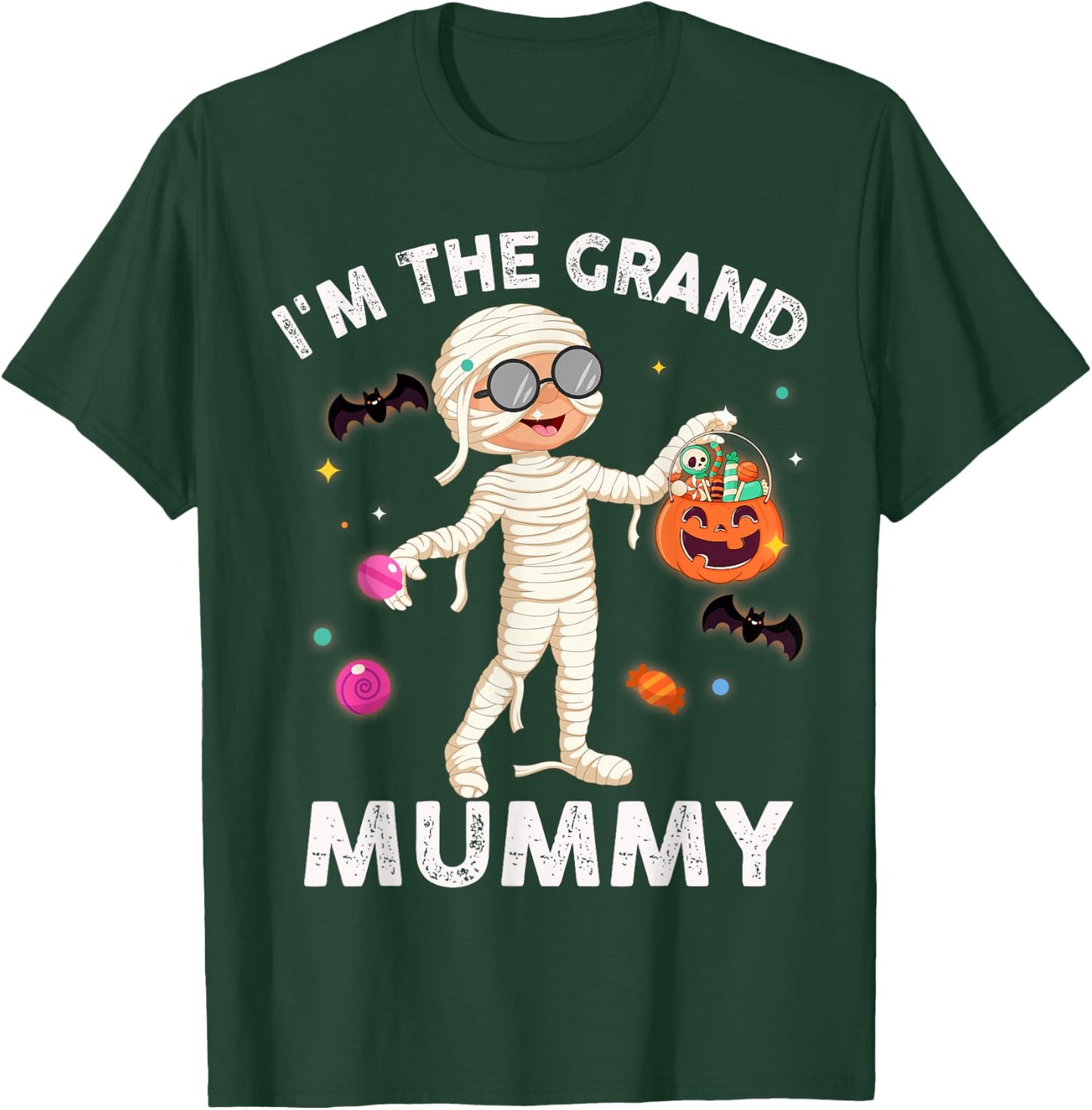 I'm The Grand Mummy Funny Grandma Halloween T-Shirt - T-Shirt | Forest